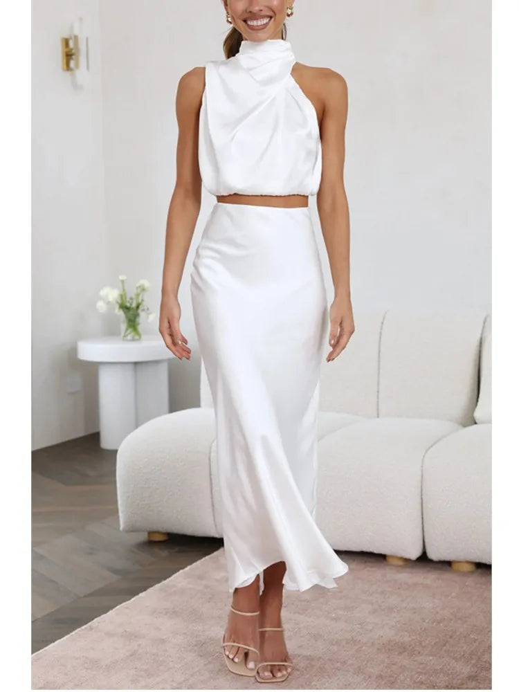 Barbe - Conjunto de Satén - Elegante - Estilo Formal - Ideal para Fiestas