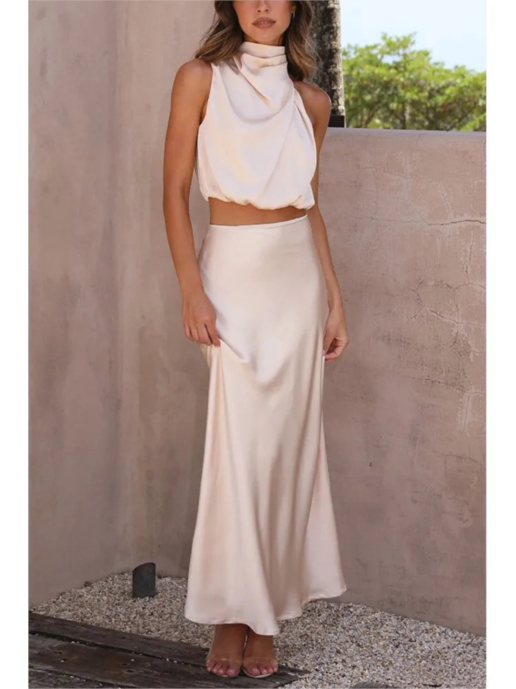 Barbe - Conjunto de Satén - Elegante - Estilo Formal - Ideal para Fiestas