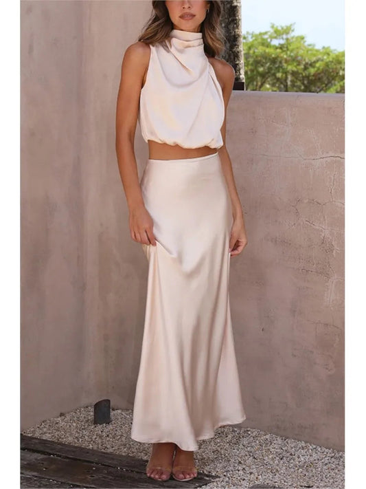 Barbe - Conjunto de Satén - Elegante - Estilo Formal - Ideal para Fiestas