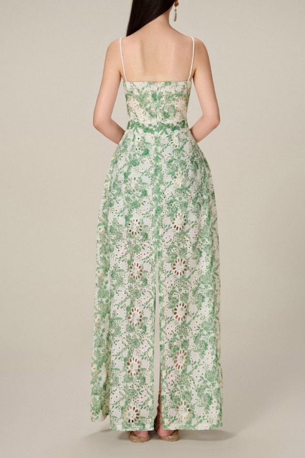 Conjunto de falda con estampado floral de espagueti Ursule