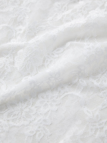 Lace Stitching Bandeau Top