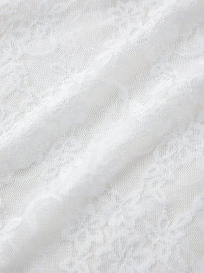 Lace Stitching Bandeau Top