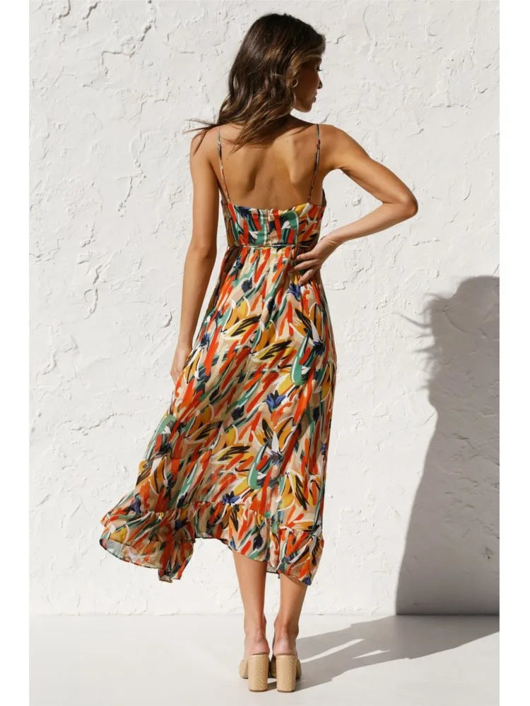 Aaliyah - Vibrant Summer Midi Dress for Women