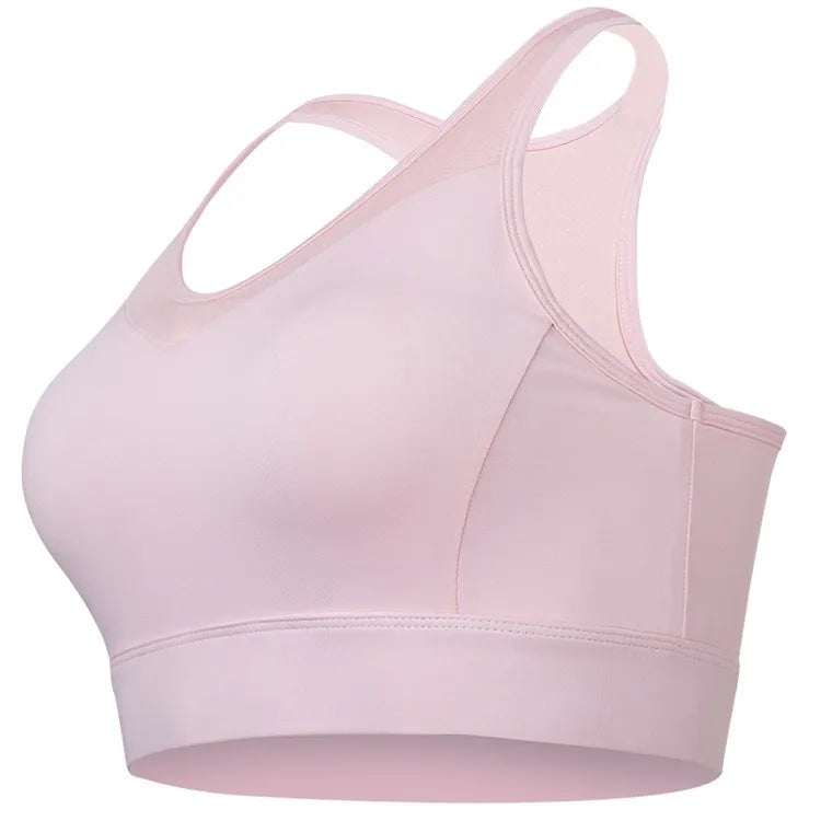 Vansydical Women V-Neck Yoga Tops Padded Athletic Gym Running Push Up Sports Bra