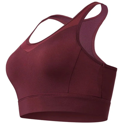 Vansydical Women V-Neck Yoga Tops Padded Athletic Gym Running Push Up Sports Bra