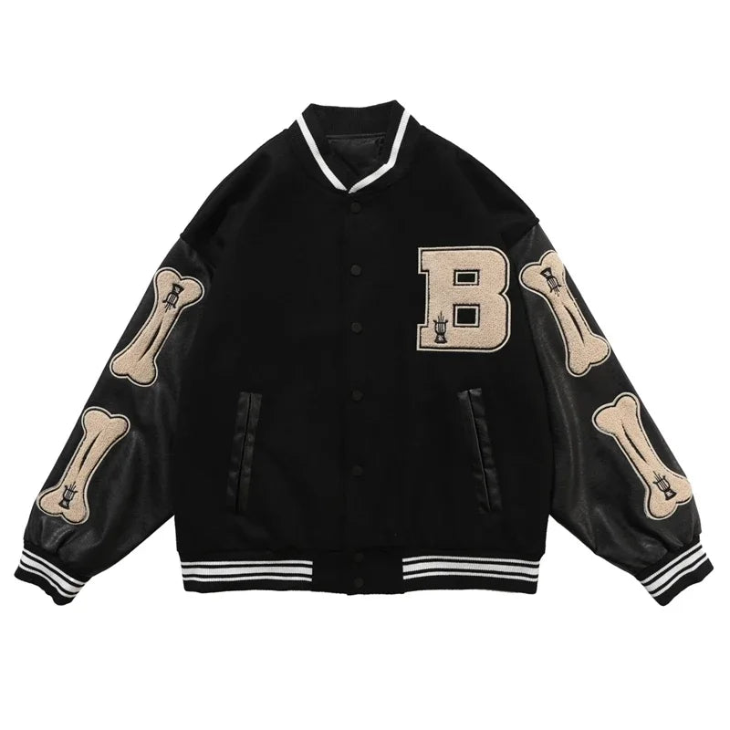 Trendy Patchwork Leather Jacket