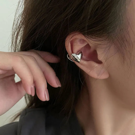 Vintage Clip Women Silver Piercing Fake Fashion Ear Cuff Earring