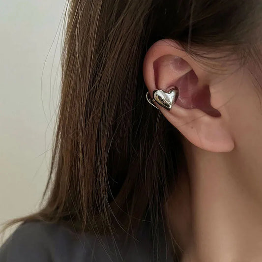 Vintage Clip Women Silver Piercing Fake Fashion Ear Cuff Earring