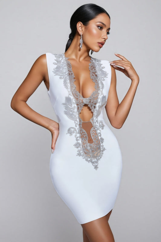 Lush Embellished Mini Cocktail Dress