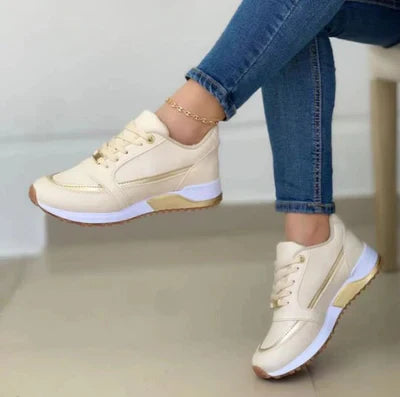 Zapatillas clásicas con cordones y brillo para mujer | Ideales para el día a día