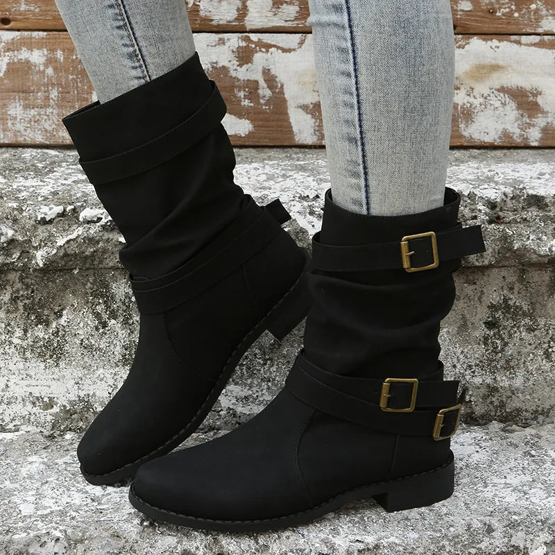 Suede Faux Ankle Boots with Heel for Women | Great for Casual Days