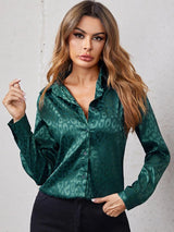 Blusa elegante con estampado de leopardo para mujer | Ideal para primavera/verano