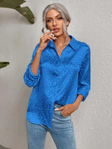 Blusa elegante con estampado de leopardo para mujer | Ideal para primavera/verano