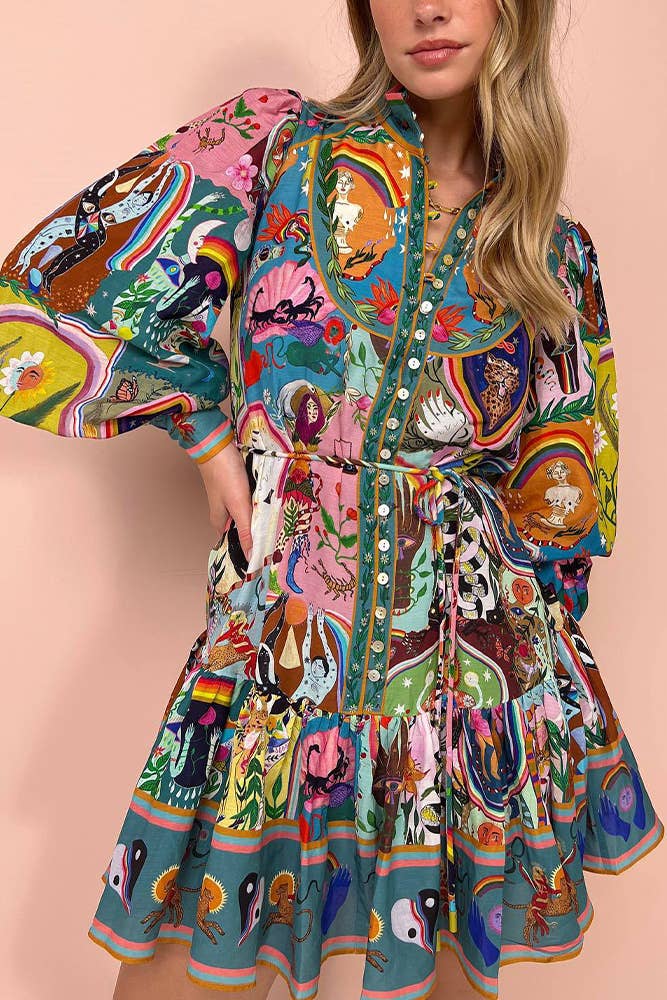 Faiola - Minivestido floral de verano para mujer
