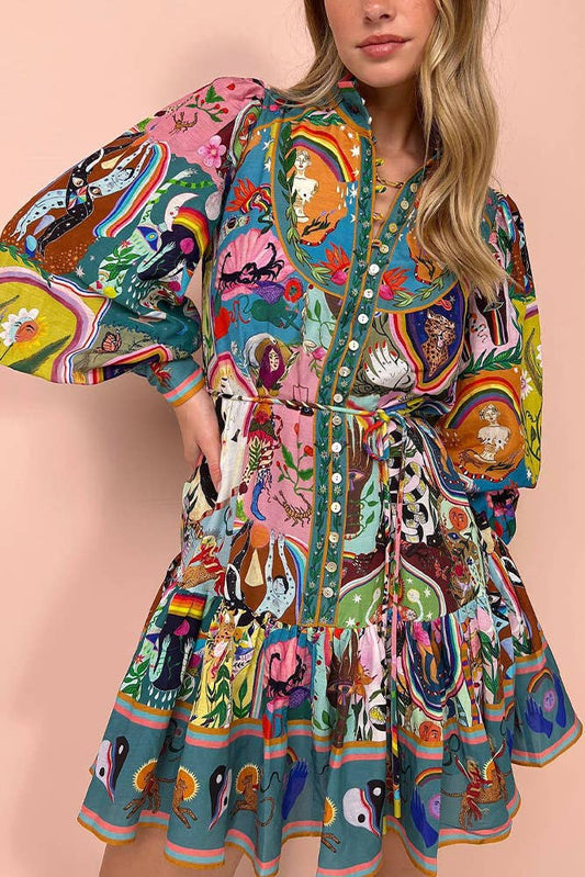 Faiola - Minivestido floral de verano para mujer