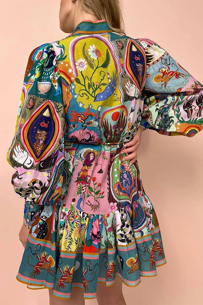 Faiola - Minivestido floral de verano para mujer