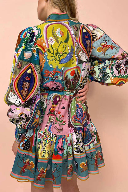 Faiola - Minivestido floral de verano para mujer