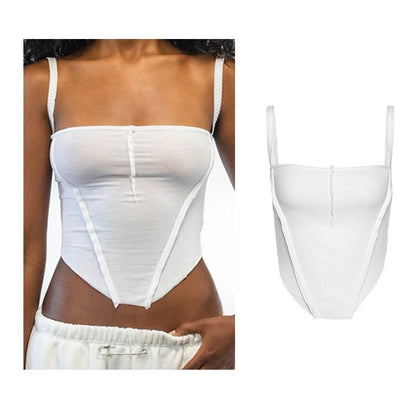 DressBetty - Backless Sleeveless Spaghetti Strap Halter Camis