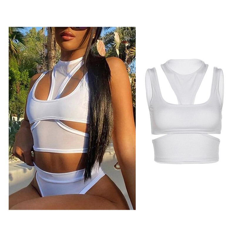 DressBetty - Backless Sleeveless Spaghetti Strap Halter Camis