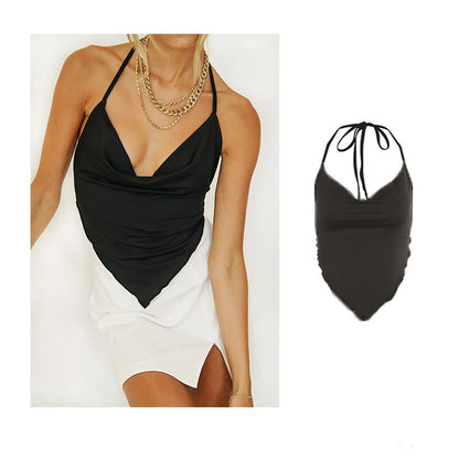 DressBetty - Backless Sleeveless Spaghetti Strap Halter Camis