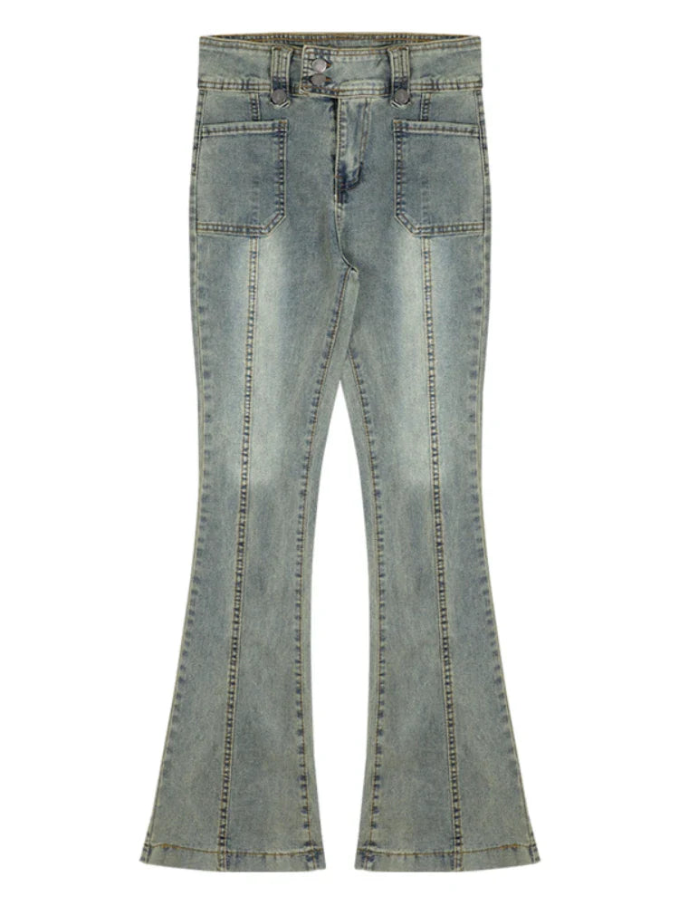 DressBetty - Chic Skinny Flare Winter Y2K High Waist Casual Jeans