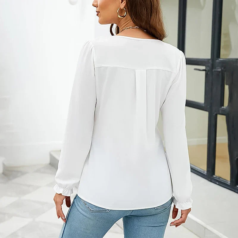 Women Style Blouses Sleeveless Halter Collar Solid Color Blouse
