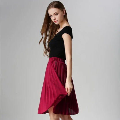 Chiffon High Waist Tutu Midi Summer Style Skirt