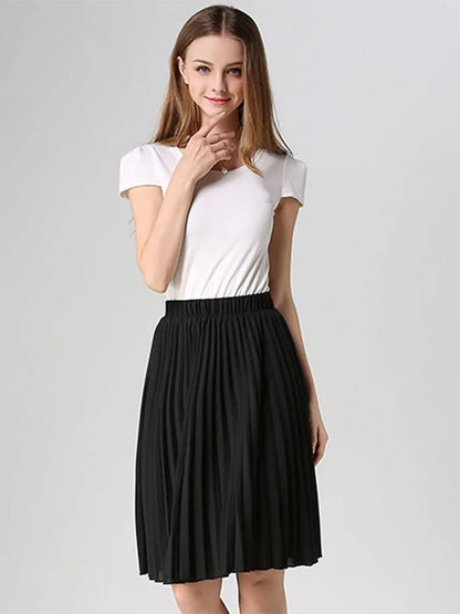 Chiffon High Waist Tutu Midi Summer Style Skirt