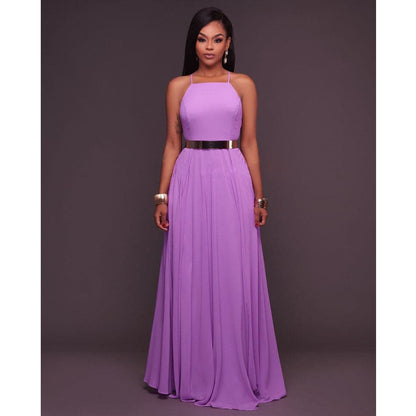 DressBetty - Women Plus Size Party Strap Fashion Bahemian Beach Chiffon Backless Dress