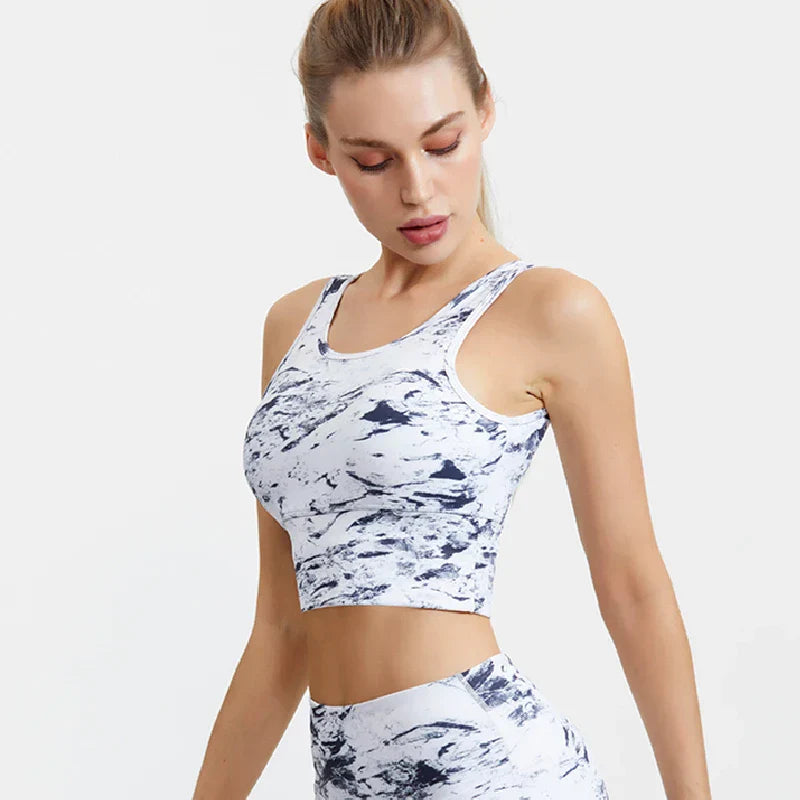 Crop Tops Running Vest Fitness Underwear With Removable Pad Sports Bra
