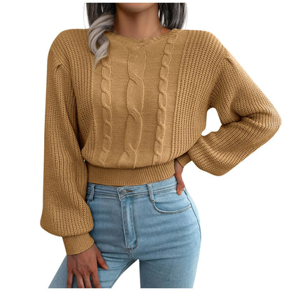 FashionSierra - Sleeve Knitted Plus Size Autumn Winter Women's 2025 Fashion Sweater