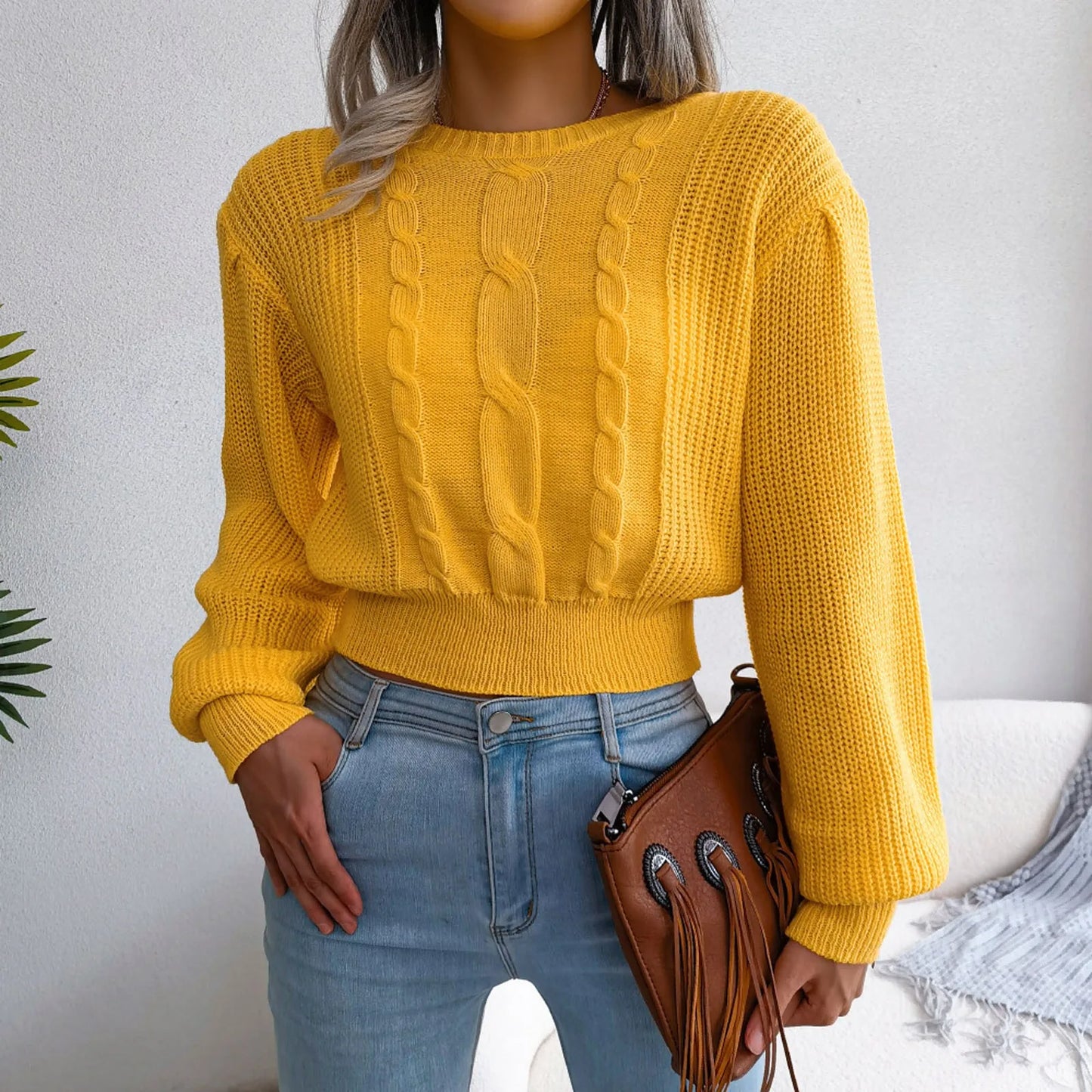 FashionSierra - Sleeve Knitted Plus Size Autumn Winter Women's 2025 Fashion Sweater