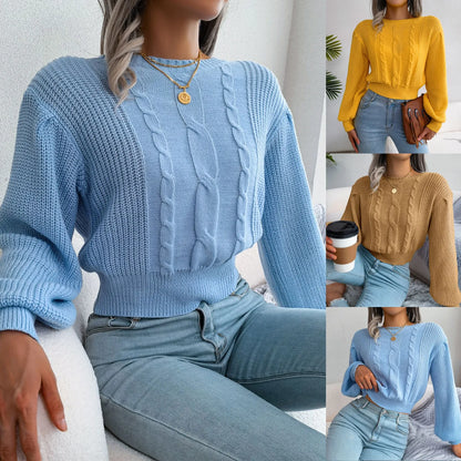 FashionSierra - Sleeve Knitted Plus Size Autumn Winter Women's 2025 Fashion Sweater