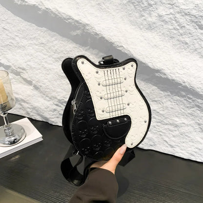 Guitar Shape 2025 Trend Halloween Party Gothic Crossbody Sling Shoulder Bag