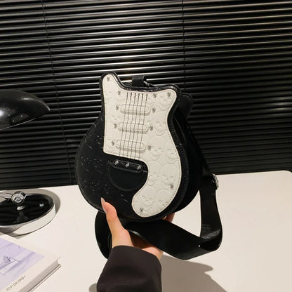 Guitar Shape 2025 Trend Halloween Party Gothic Crossbody Sling Shoulder Bag