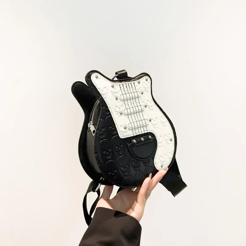 Guitar Shape 2025 Trend Halloween Party Gothic Crossbody Sling Shoulder Bag