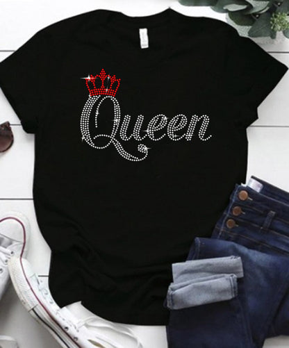 DressBetty - Casual Bricked Letter Print T-Shirts