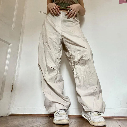 Retro Street Wide-leg Corseted Pants