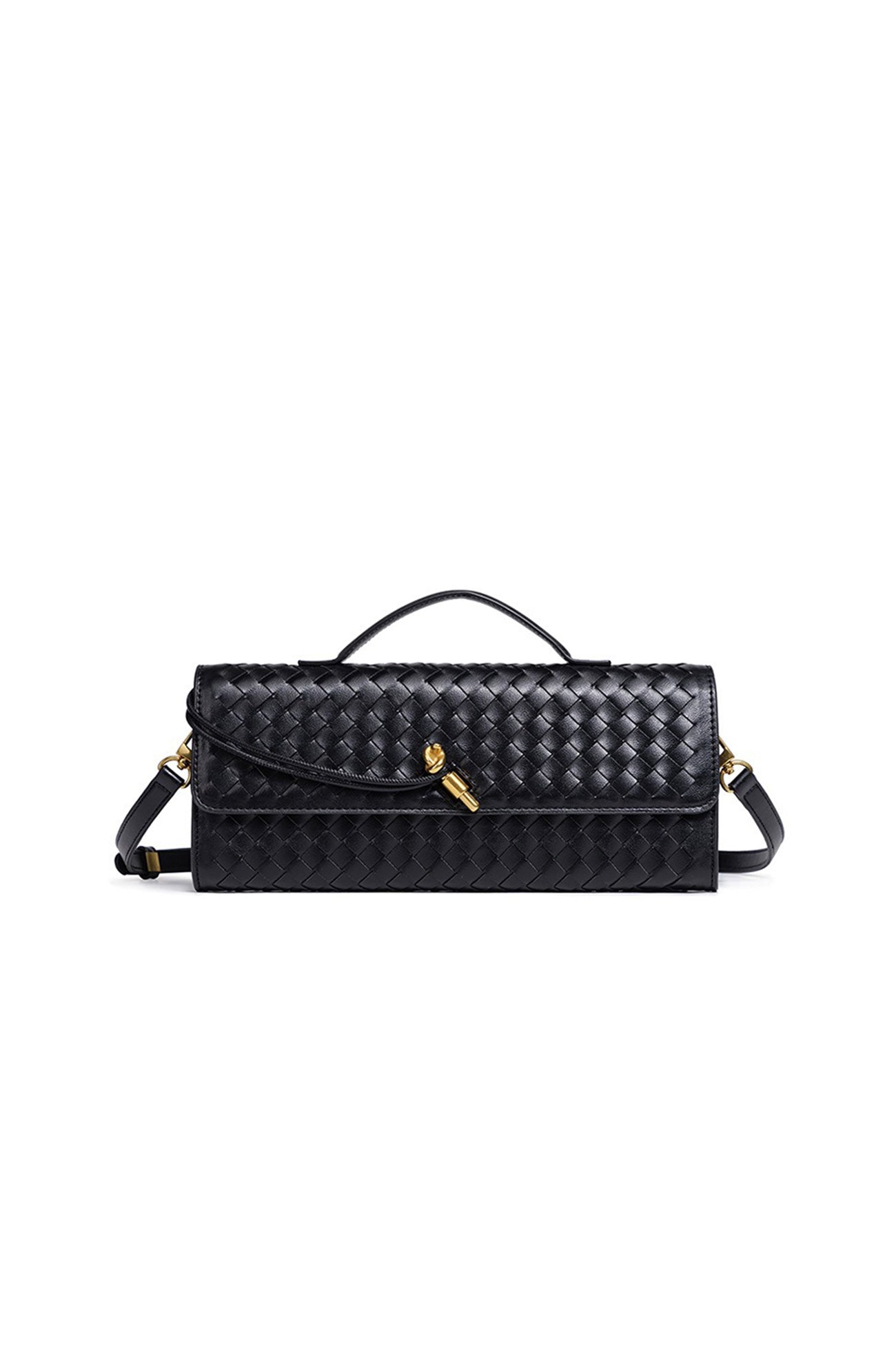 Woven Baguette Shoulder Bag Crossbody Bag