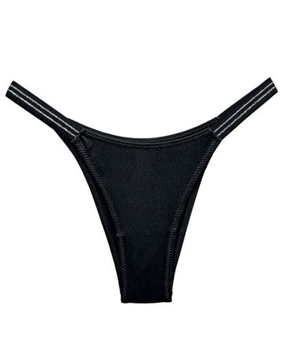 Female Glossy Dazzing Stripe T-back Underwear