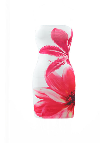 Floral Backless Short Dress