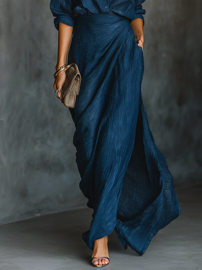 Celina | Draped Shirt Dress