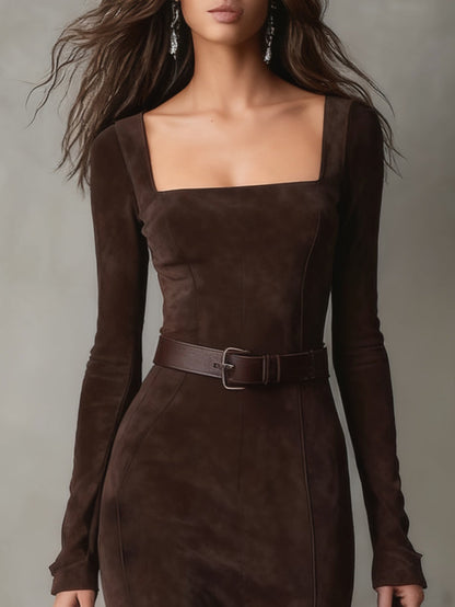 Ainsley | Faux-Leather Maxi Dress