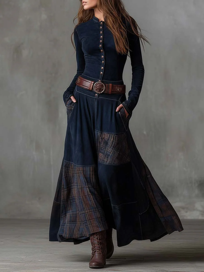 Michelle | Belted Suede Dress