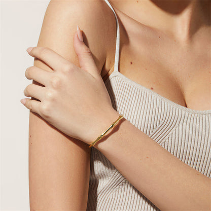 Zaria Bamboo Gold Cuff