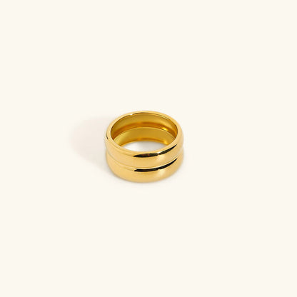 Zele Dual-Tone Band Ring