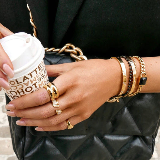 Zele Dual-Tone Band Ring