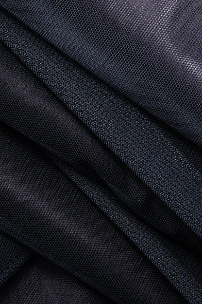 Zerasa Brown and Blue Ombre Mesh Midi Dress