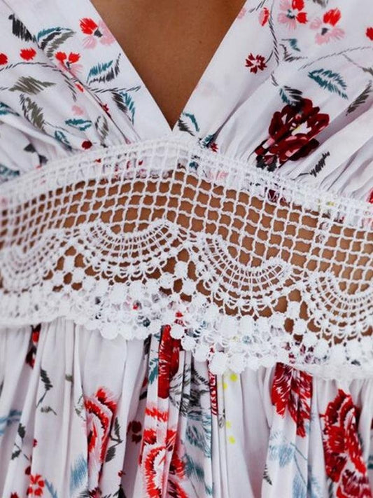 A-Line Strap Lace Backless Mini Dress for Women