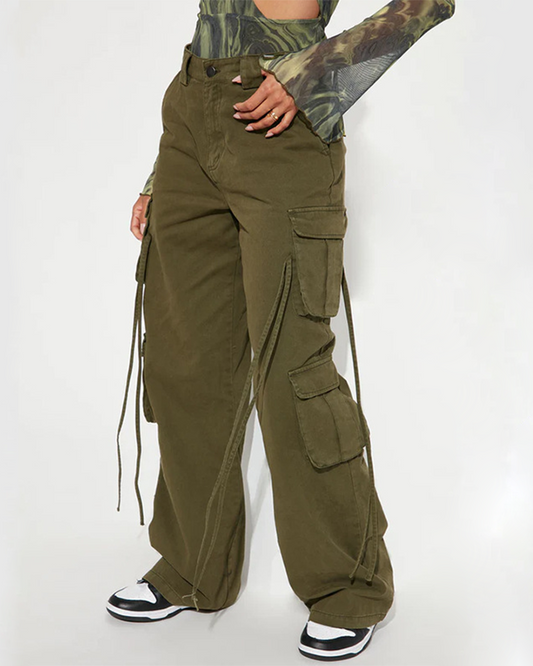 Casual Multi-Pocket Loose Pants